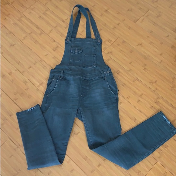 HP 🎊 Free People Dark Green Denim Overalls - Picture 3 of 8
